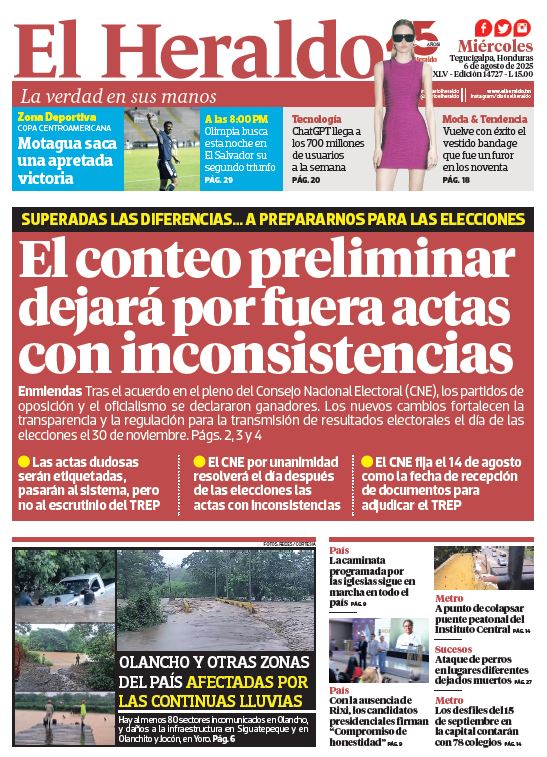 Miércoles, 06 de Agosto de 2025
